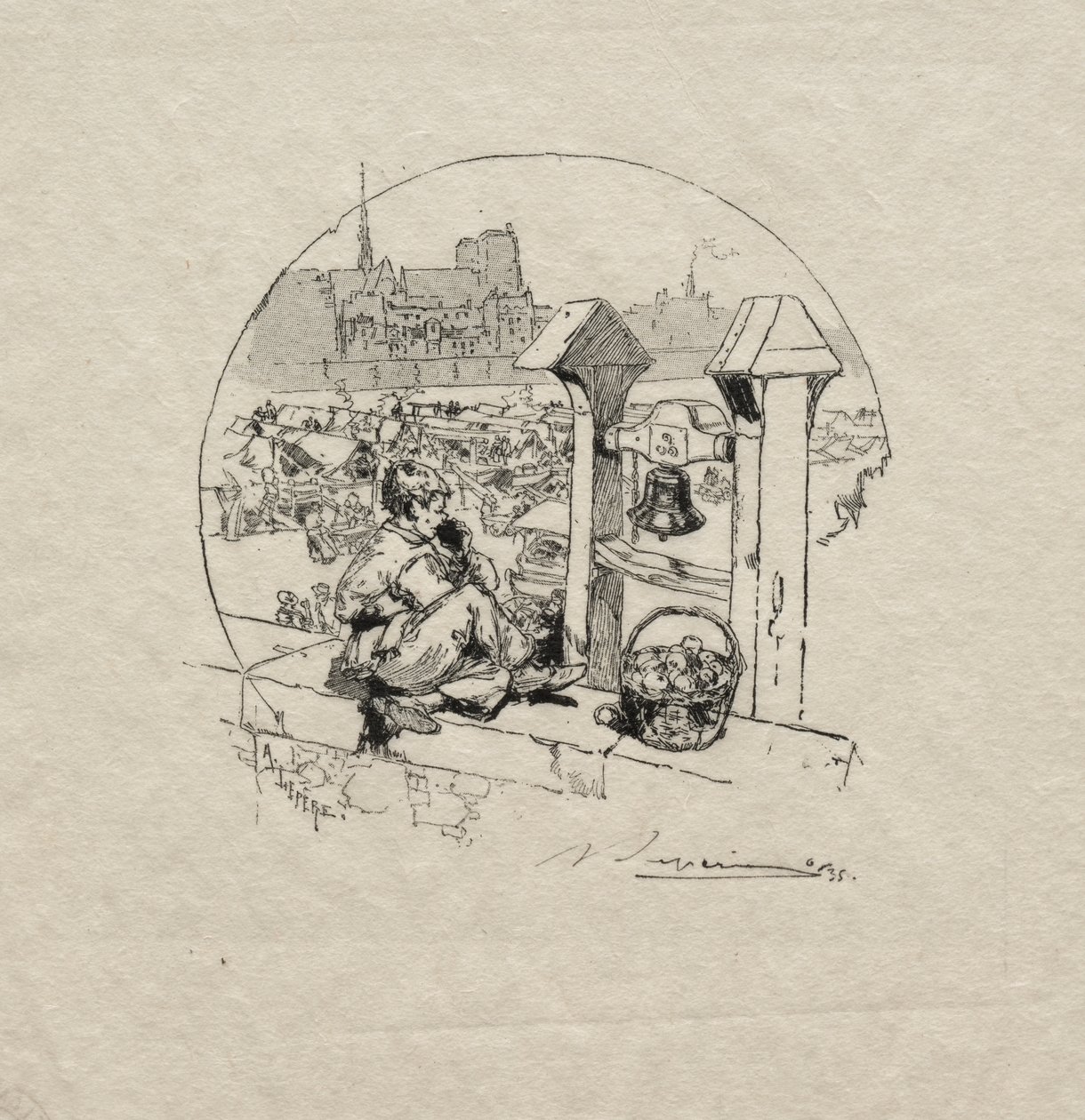 Æblemarked, nr. 2 af Auguste Louis Lepère