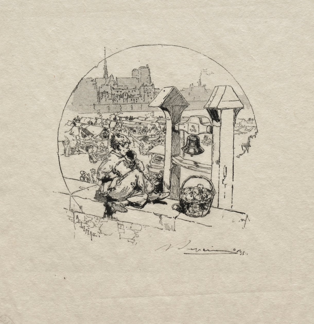 Æblemarked, nr. 2. af Auguste Louis Lepère