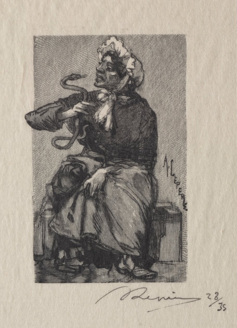 Slangernes købmand, 1889. af Auguste Louis Lepère