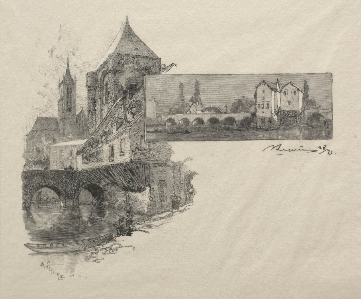 Moret - Tan-møllen af Auguste Louis Lepère
