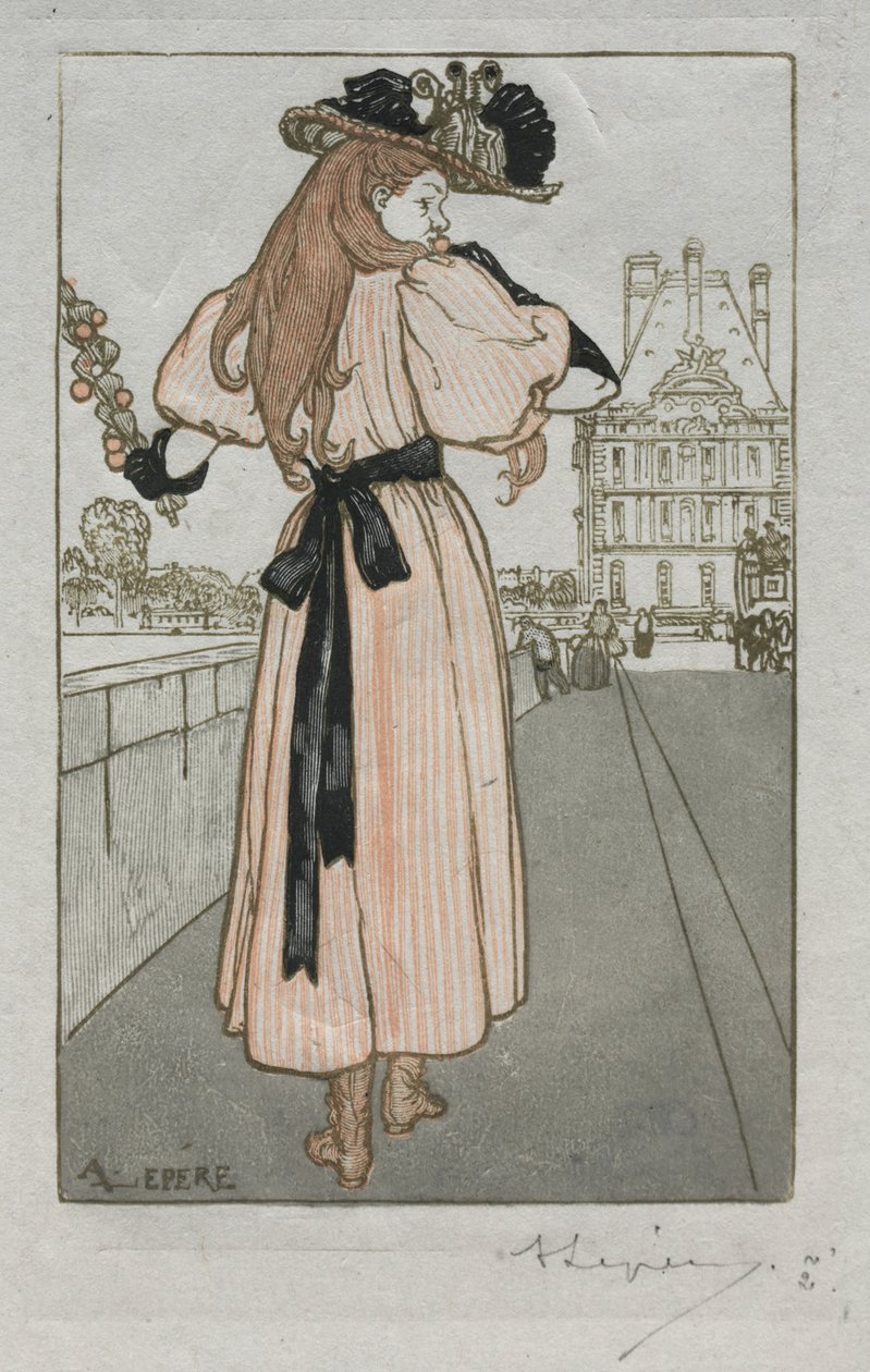 Paris Almanak, 1897: Forår af Auguste Louis Lepère
