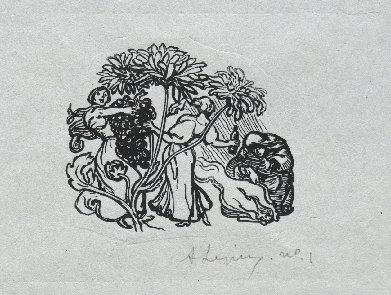 Paris-almanak, 1897: Halestykke, efterår af Auguste Louis Lepère