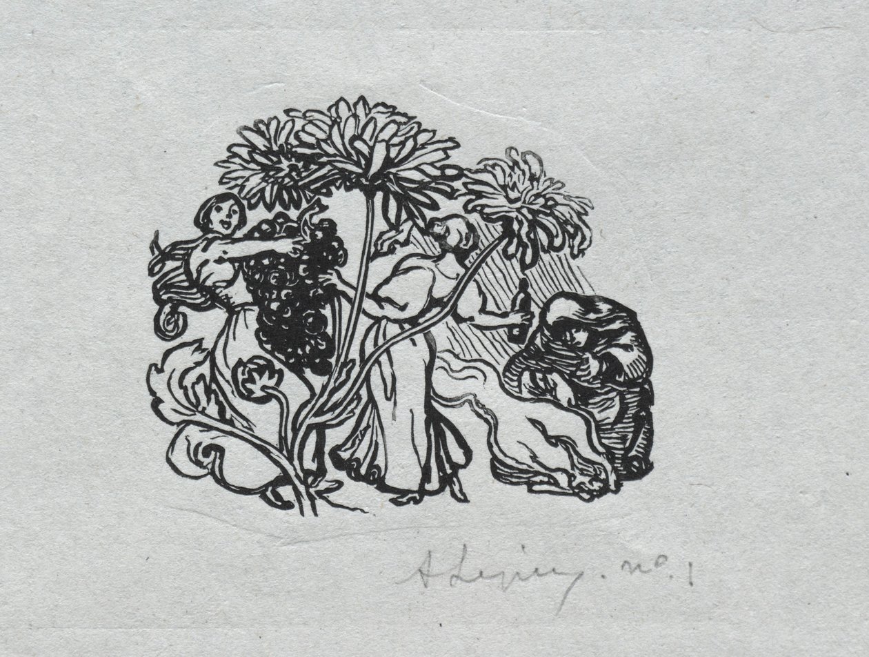 Paris Almanac, 1897: Halestykke, efterår, 1897. af Auguste Louis Lepère