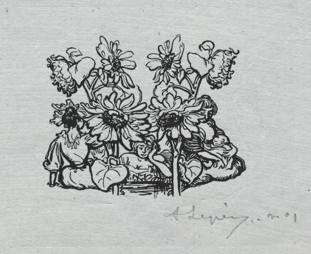 Paris-almanak, 1897: Halestykke, sommer af Auguste Louis Lepère