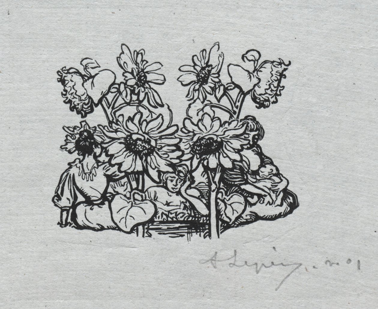 Paris-almanak, 1897: Halestykke, sommer, 1897. af Auguste Louis Lepère