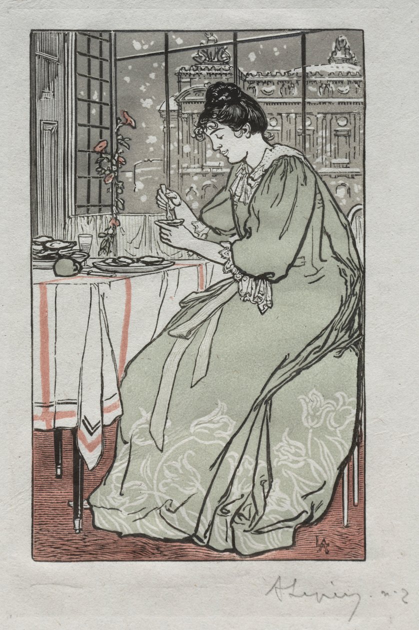 Paris Almanak, 1897: Vinter af Auguste Louis Lepère