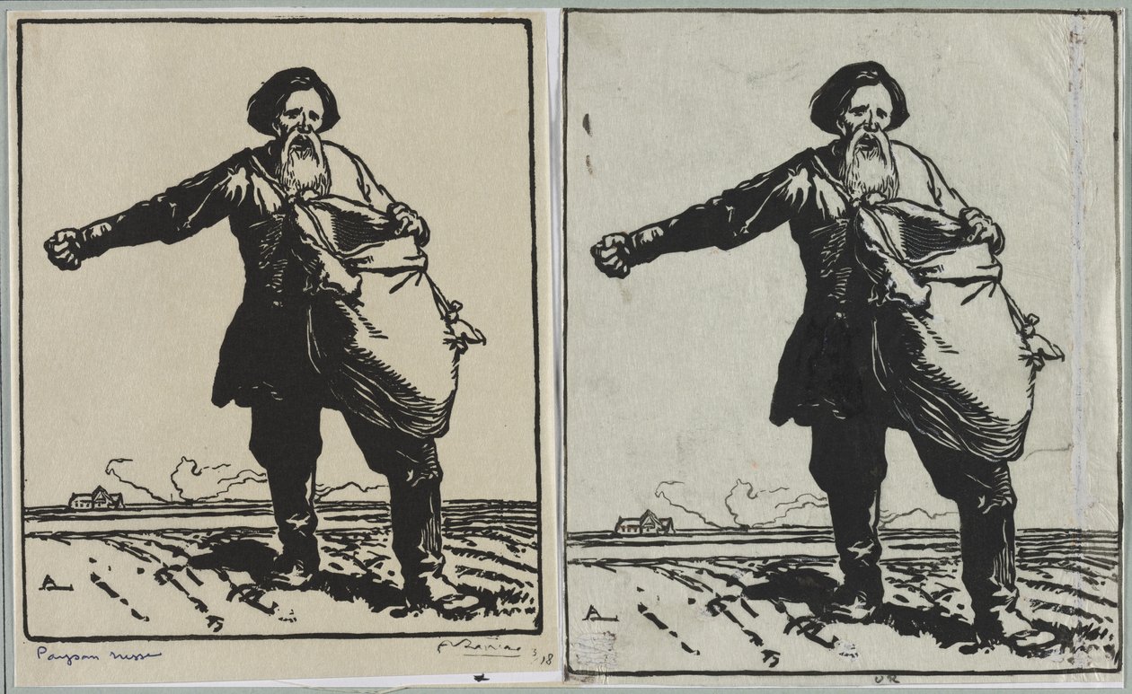 Russisk bonde, 1914. af Auguste Louis Lepère