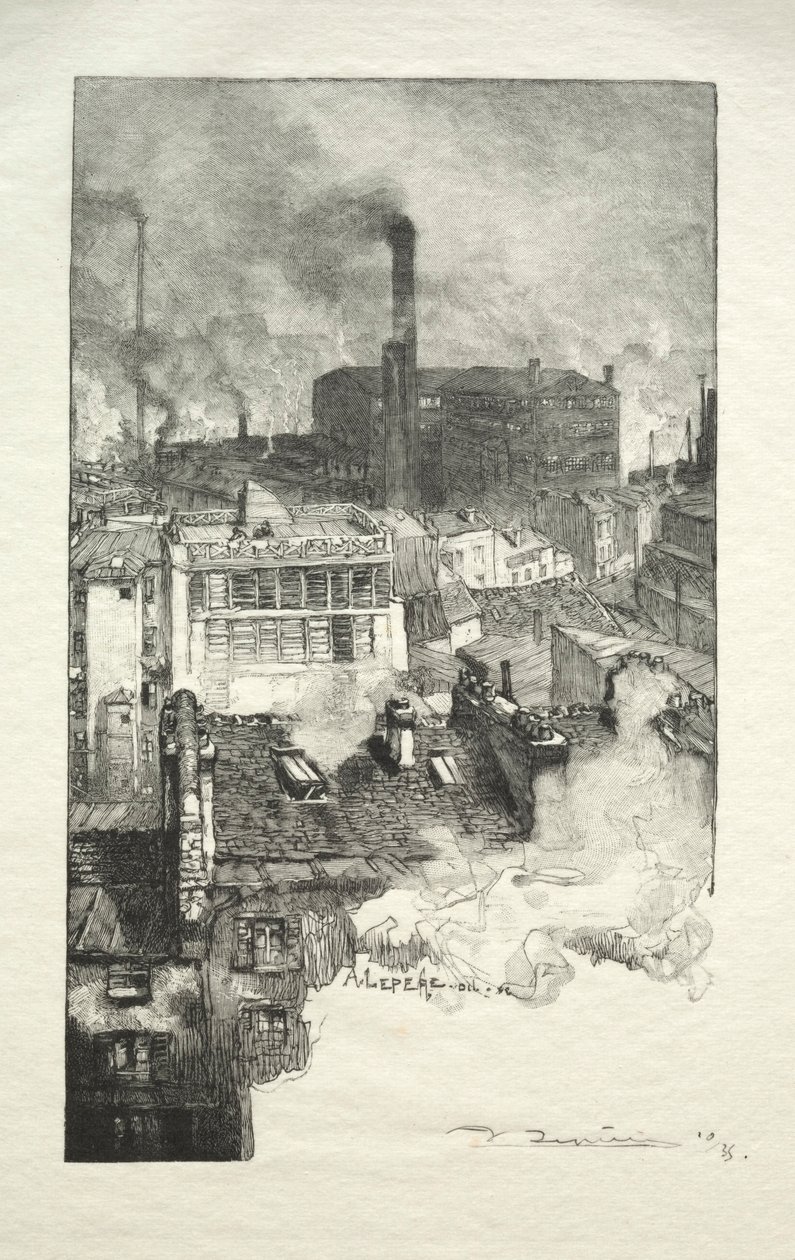 Gobelins distrikt, 1889. af Auguste Louis Lepère