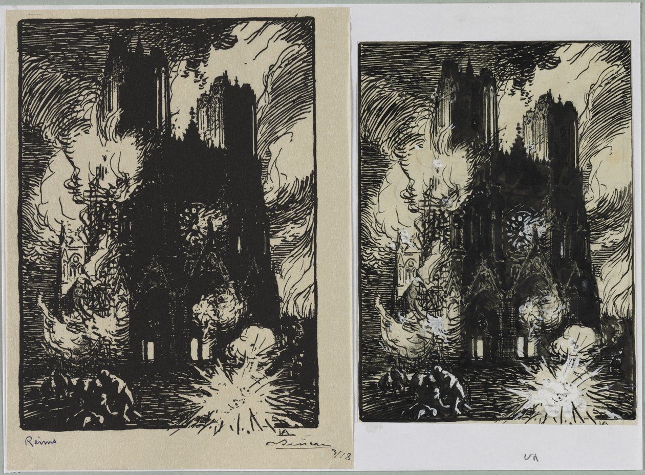 Reims, 1914. af Auguste Louis Lepère