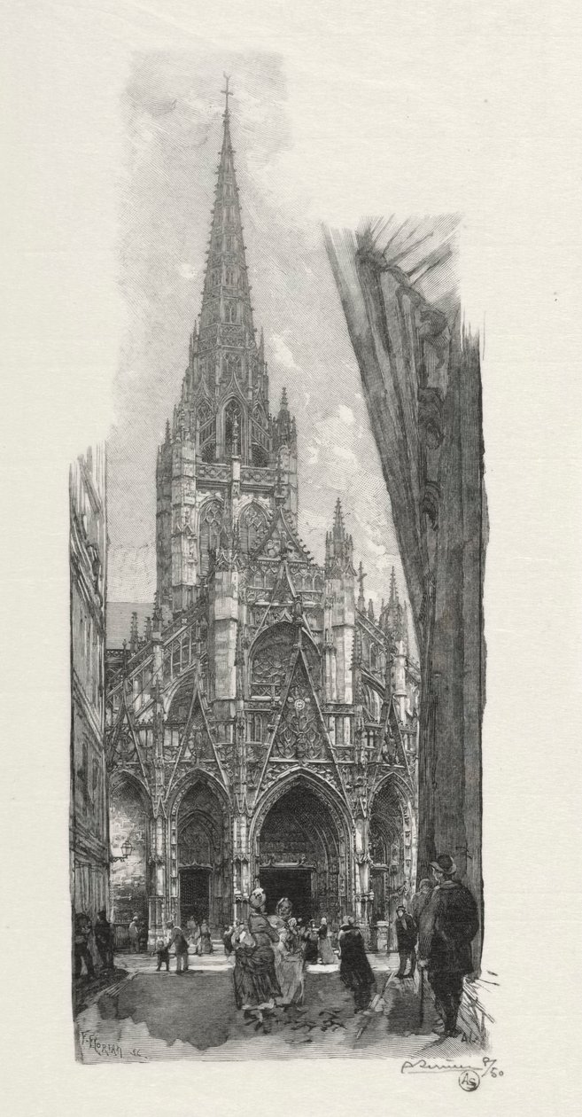Illustreret Rouen: Church of Saint Maclon af Auguste Louis Lepère