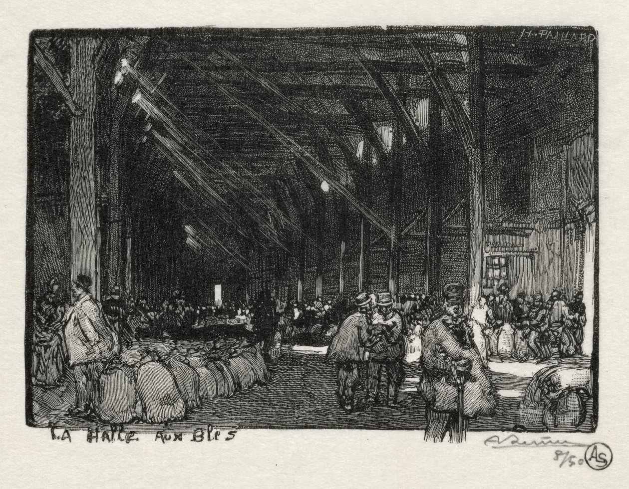 Illustreret Rouen: Halle aux Blès af Auguste Louis Lepère