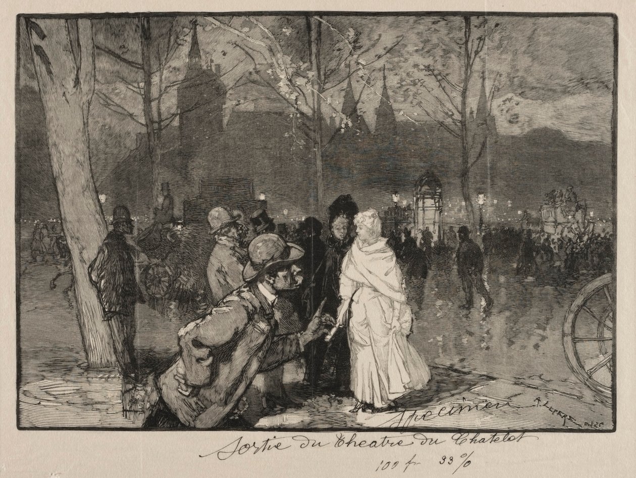 Forlader Théâtre du Chatelet. af Auguste Louis Lepère