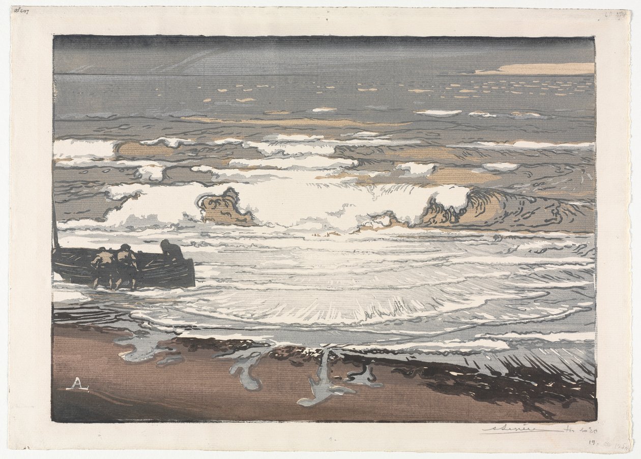 The Breaking Waves, tidevandet i september 1901 af Auguste Louis Lepère