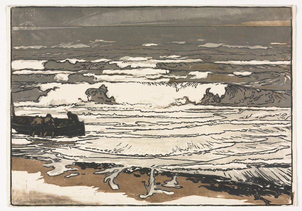 The Breaking Waves, tidevandet i september 1901 af Auguste Louis Lepère