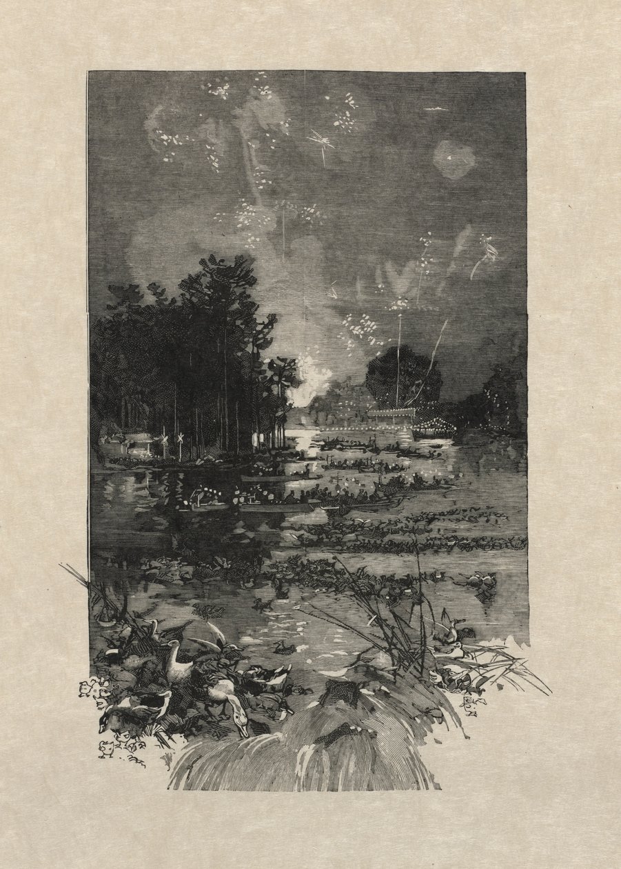 Festivalen for pligtofrene, 1884. af Auguste Louis Lepère