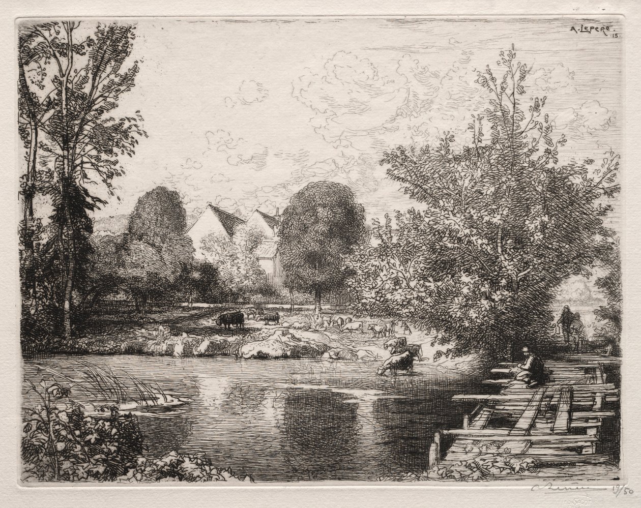 Den gamle gangbro af Auguste Louis Lepère
