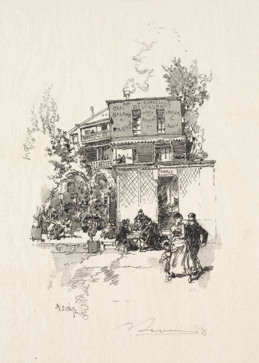 En Guinguette af Auguste Louis Lepère