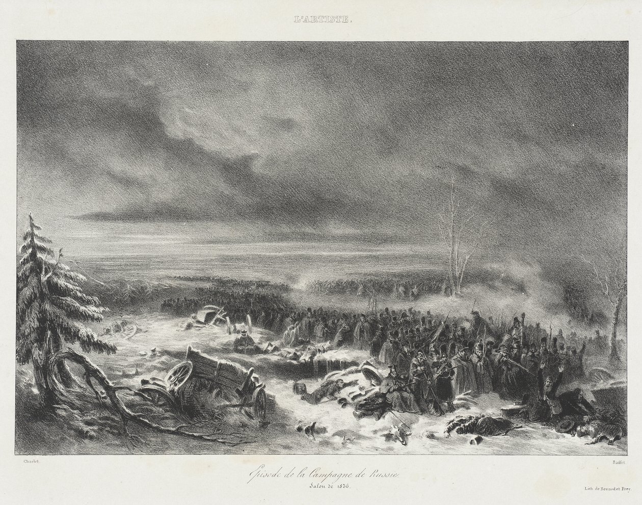 En episode fra felttoget i Rusland – Salon 1836 af Auguste Raffet