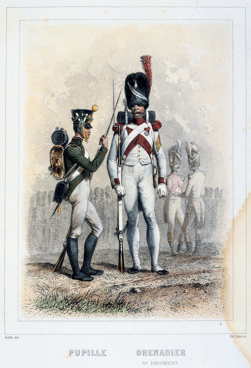 Grenader og Elev af 3. Regiment, 1859. af Auguste Raffet