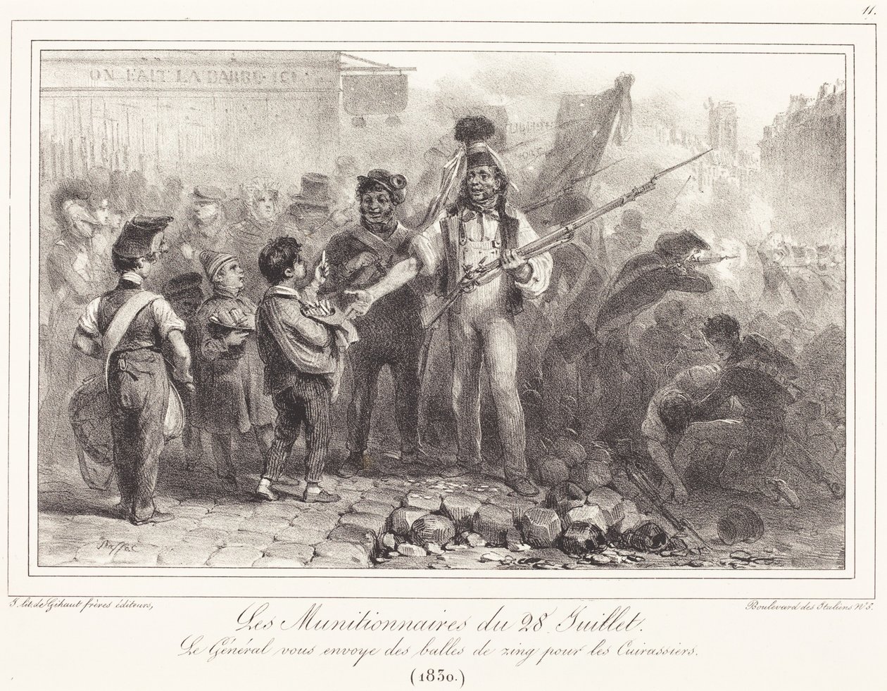 Ammunitionsarbejderne den 28. juli af Auguste Raffet