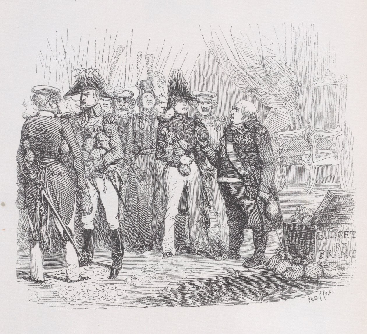 The Barbaric Holy Alliance fra The Complete Works of Béranger, 1836. af Auguste Raffet