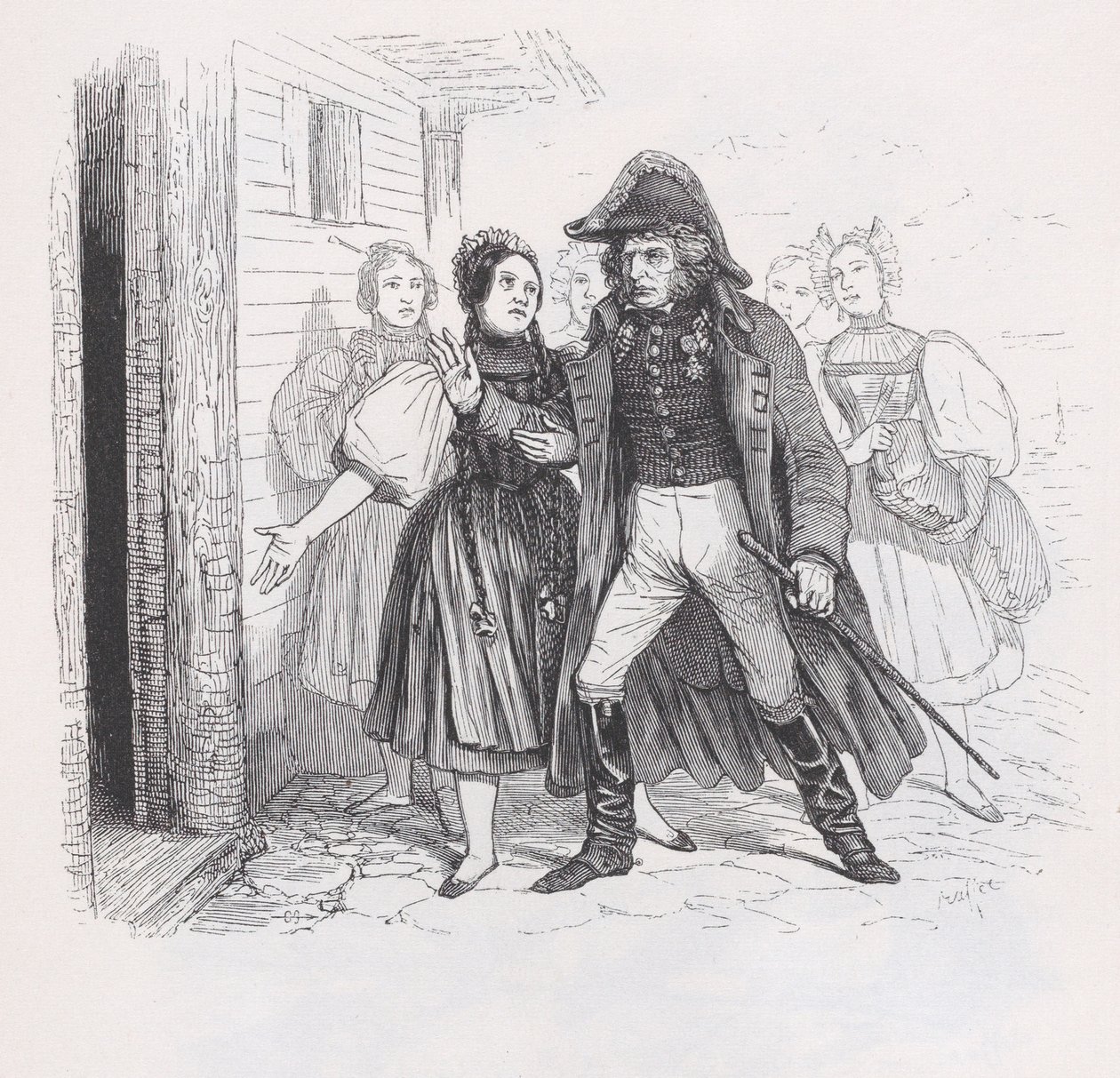 The Exiled from The Complete Works of Béranger, 1836. af Auguste Raffet