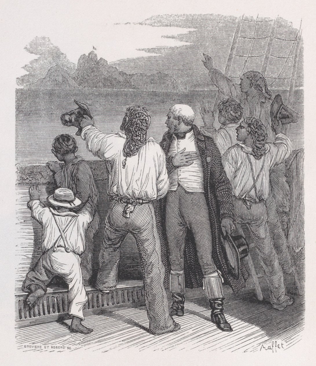 Den femte maj fra The Complete Works of Béranger, 1836 af Auguste Raffet