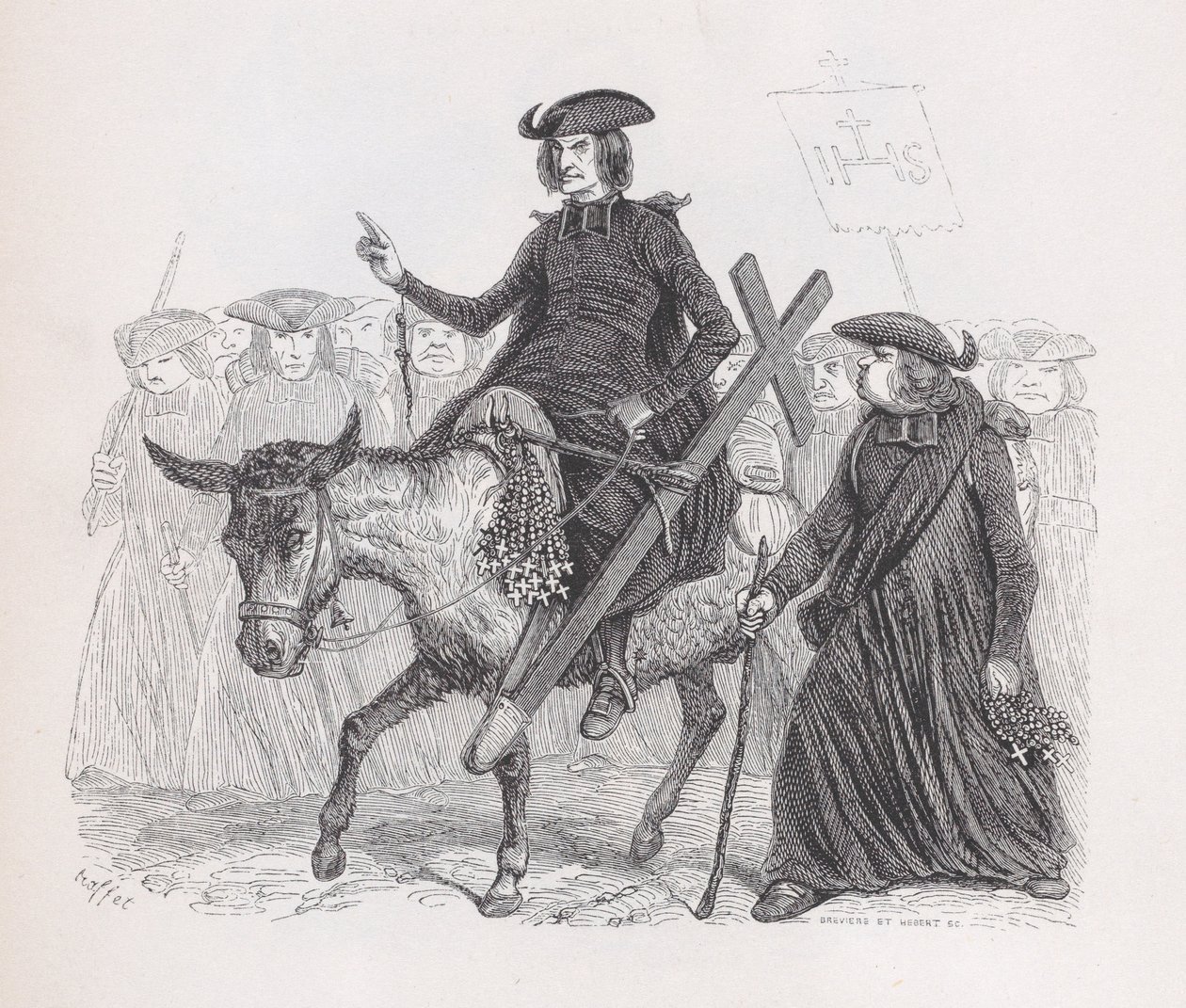 Missionærerne fra The Complete Works of Béranger, 1836. af Auguste Raffet