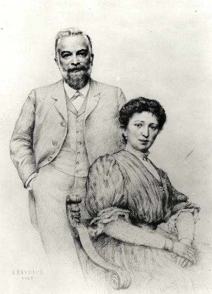 Adolphe Giraudon (1849-1929) og hans kone, Claire, 1907 af Auguste Raynaud
