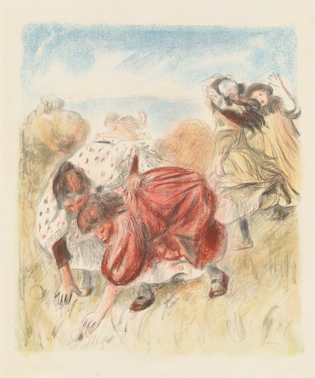Børn, der spiller bold af Auguste Renoir