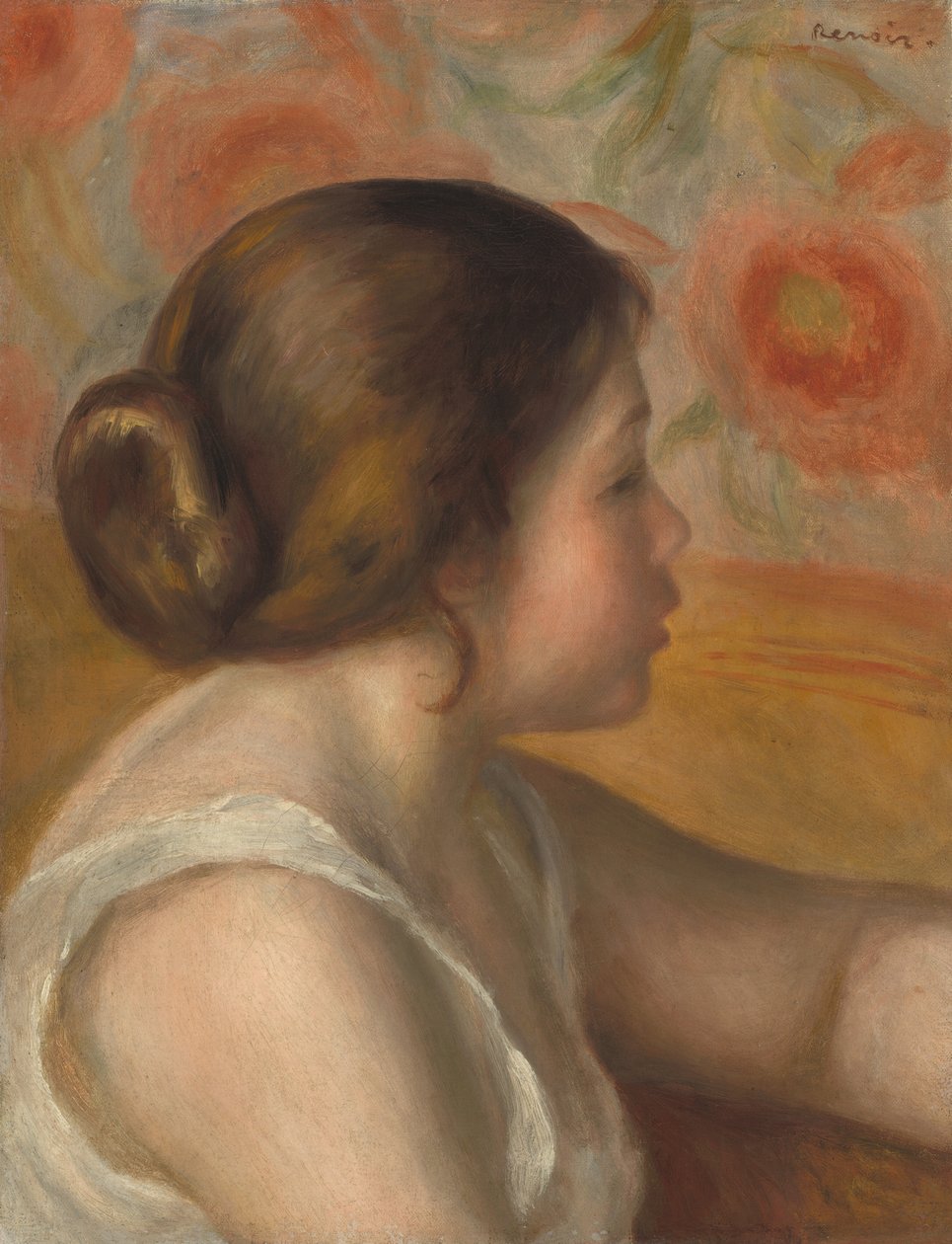 Hoved af en ung pige af Auguste Renoir