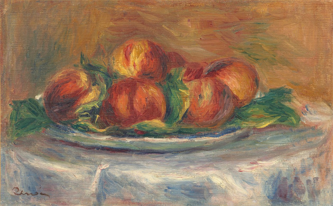 Fersken på en tallerken af Auguste Renoir