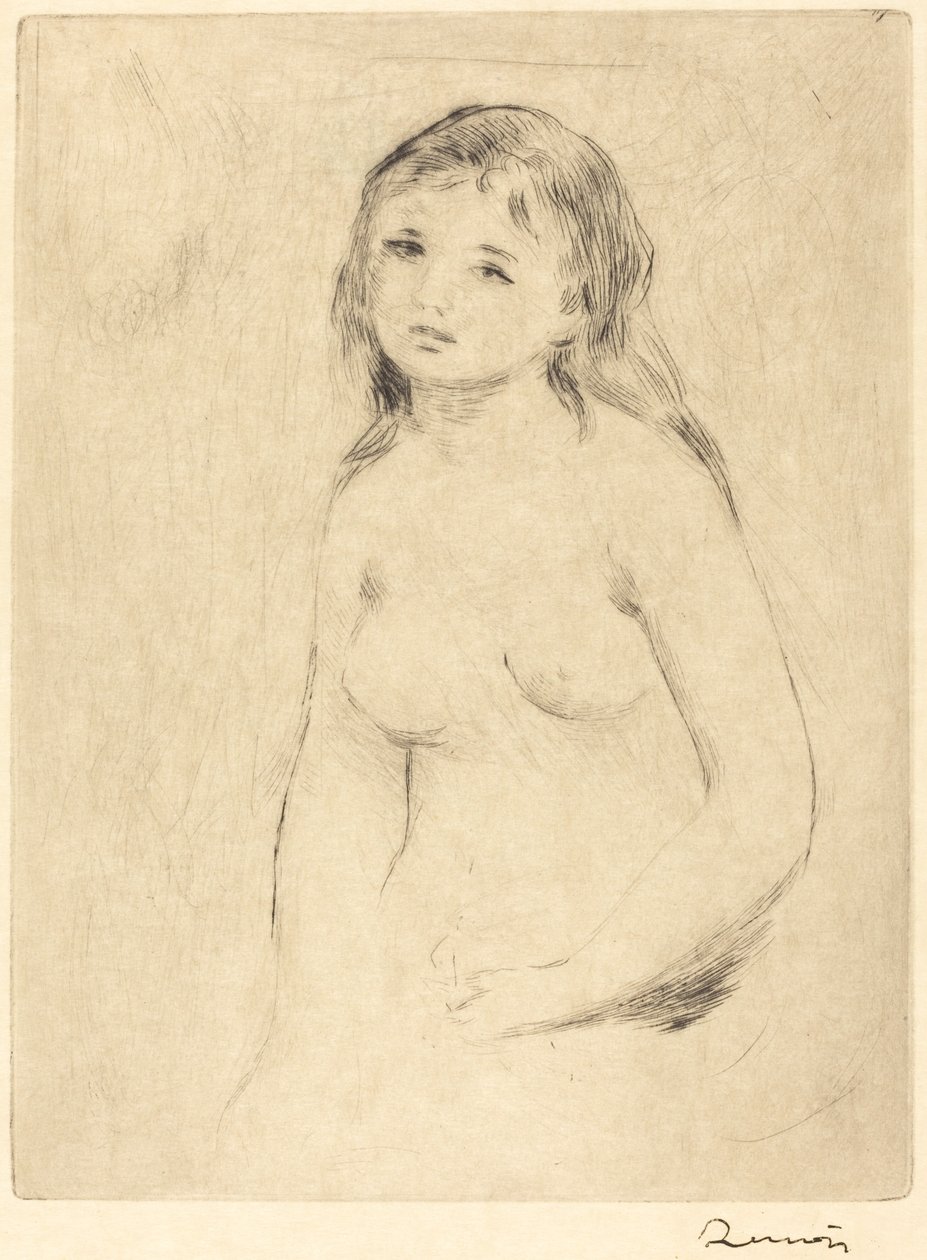 Studie for en badegæst af Auguste Renoir
