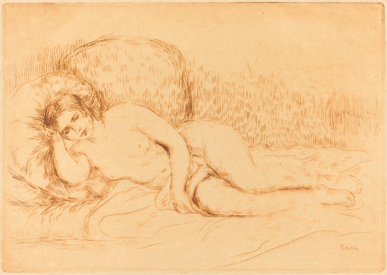 Kvinde tilbagelænet (Femme sofa) af Auguste Renoir