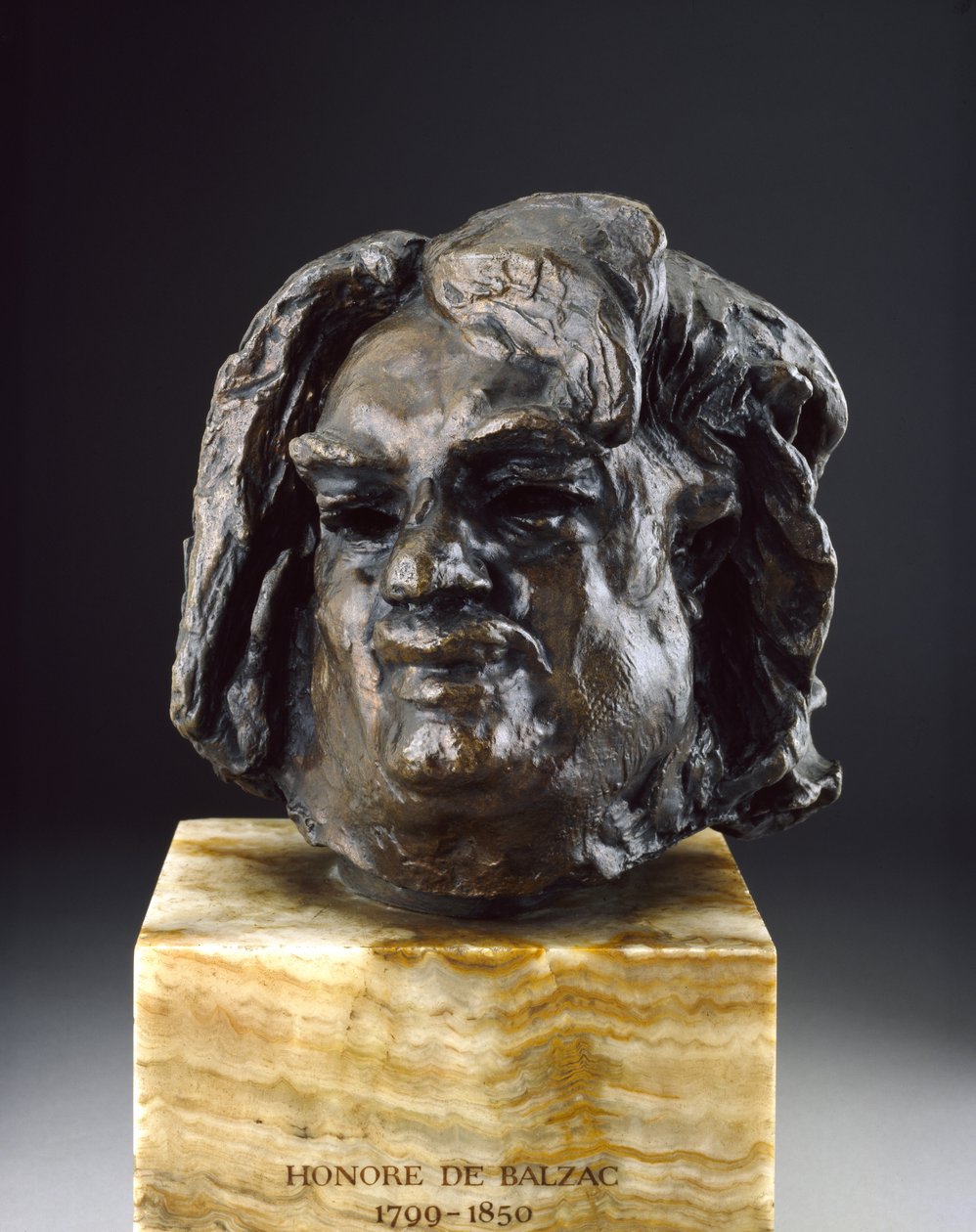 Balzac, leder før det sidste studie (bronze) af Auguste Rodin