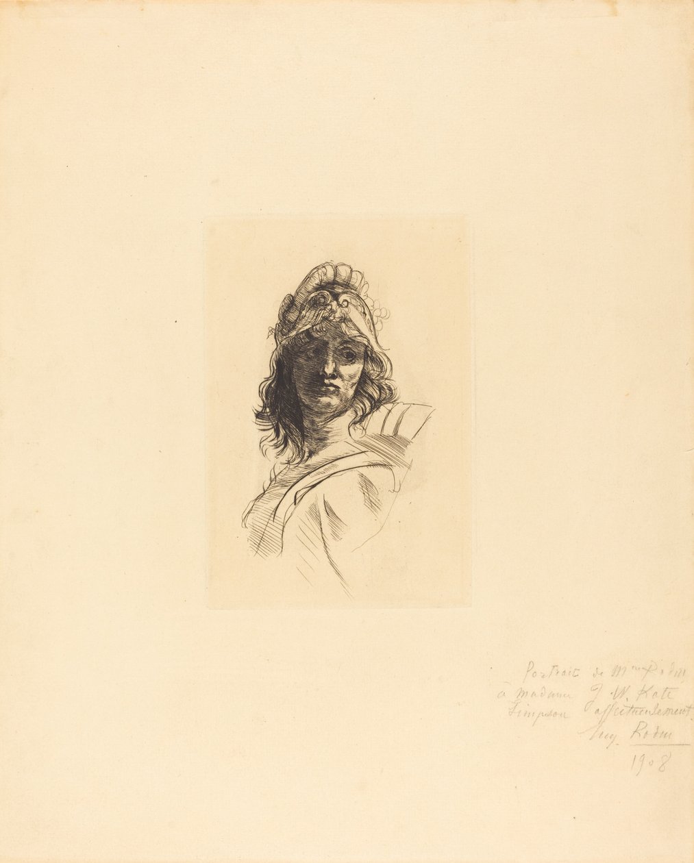 Buste de Bellone, 1883. af Auguste Rodin