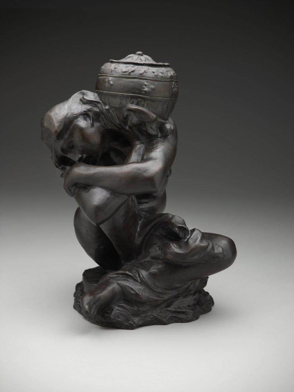 Faldet karyatide med en urne af Auguste Rodin