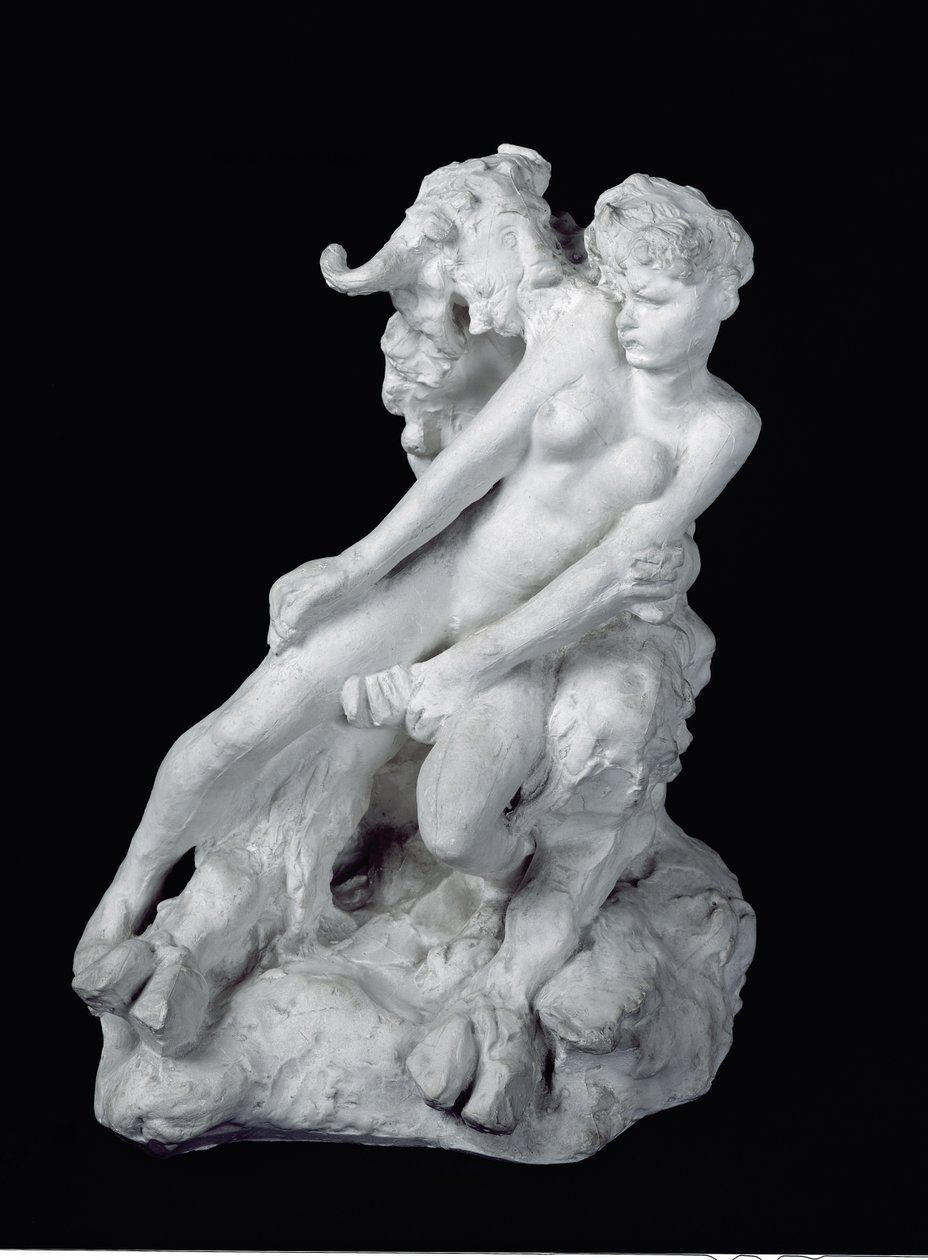 Faun og nymfe, ca. 1886 (gips) af Auguste Rodin