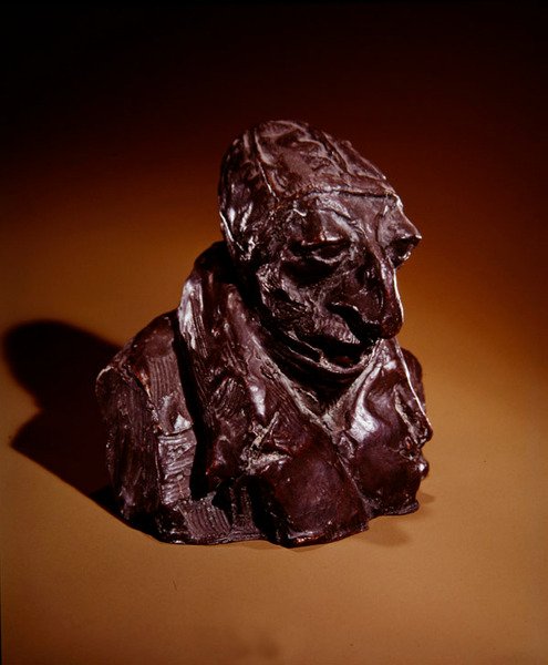 Honore-Victorin Daumier (mand med fladt hoved), ca. 1832-35 (bronze) af Auguste Rodin