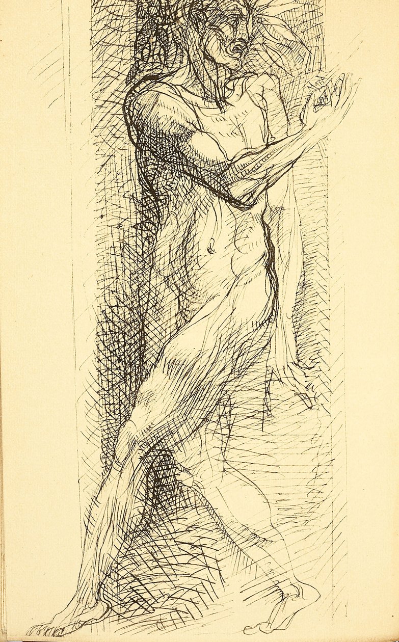 Illustration til Les Fleurs du Mal Ondskabens blomster af Charles Baudelaire, 1887-1888. af Auguste Rodin