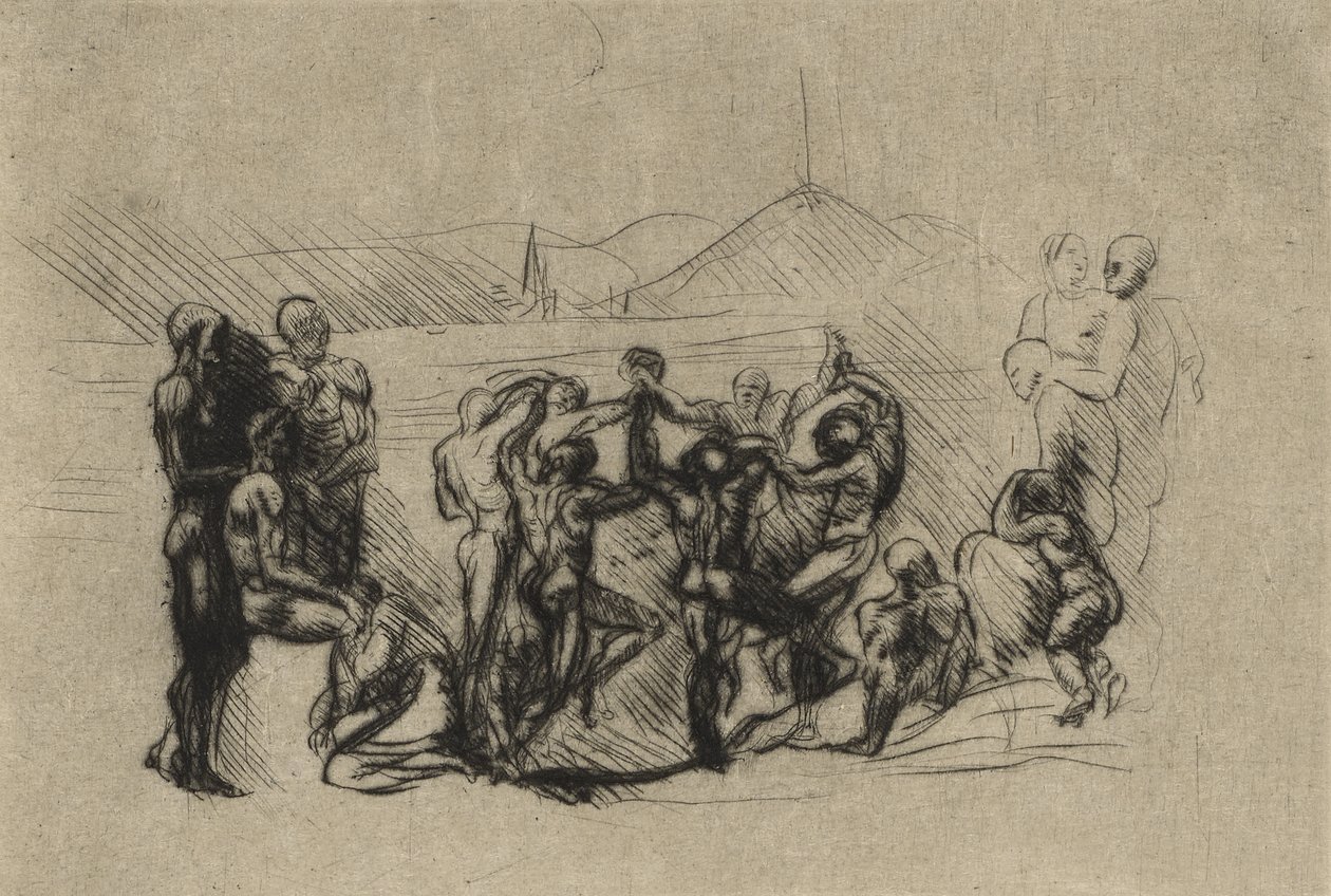 La Ronde, ca. 1883 (tørpunkt) af Auguste Rodin