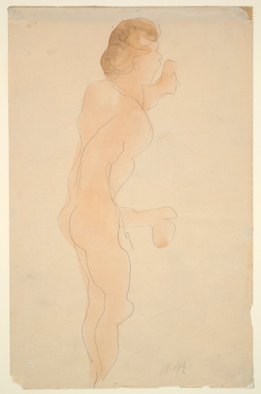 Nøgen stående, side og ryg af Auguste Rodin