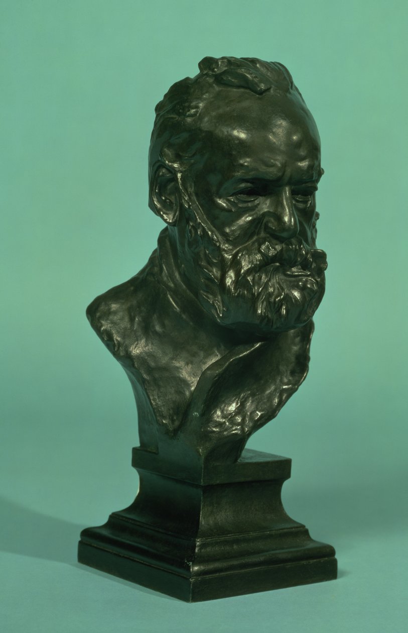 Portræthoved af Victor Hugo (1802-85) (bronze) af Auguste Rodin