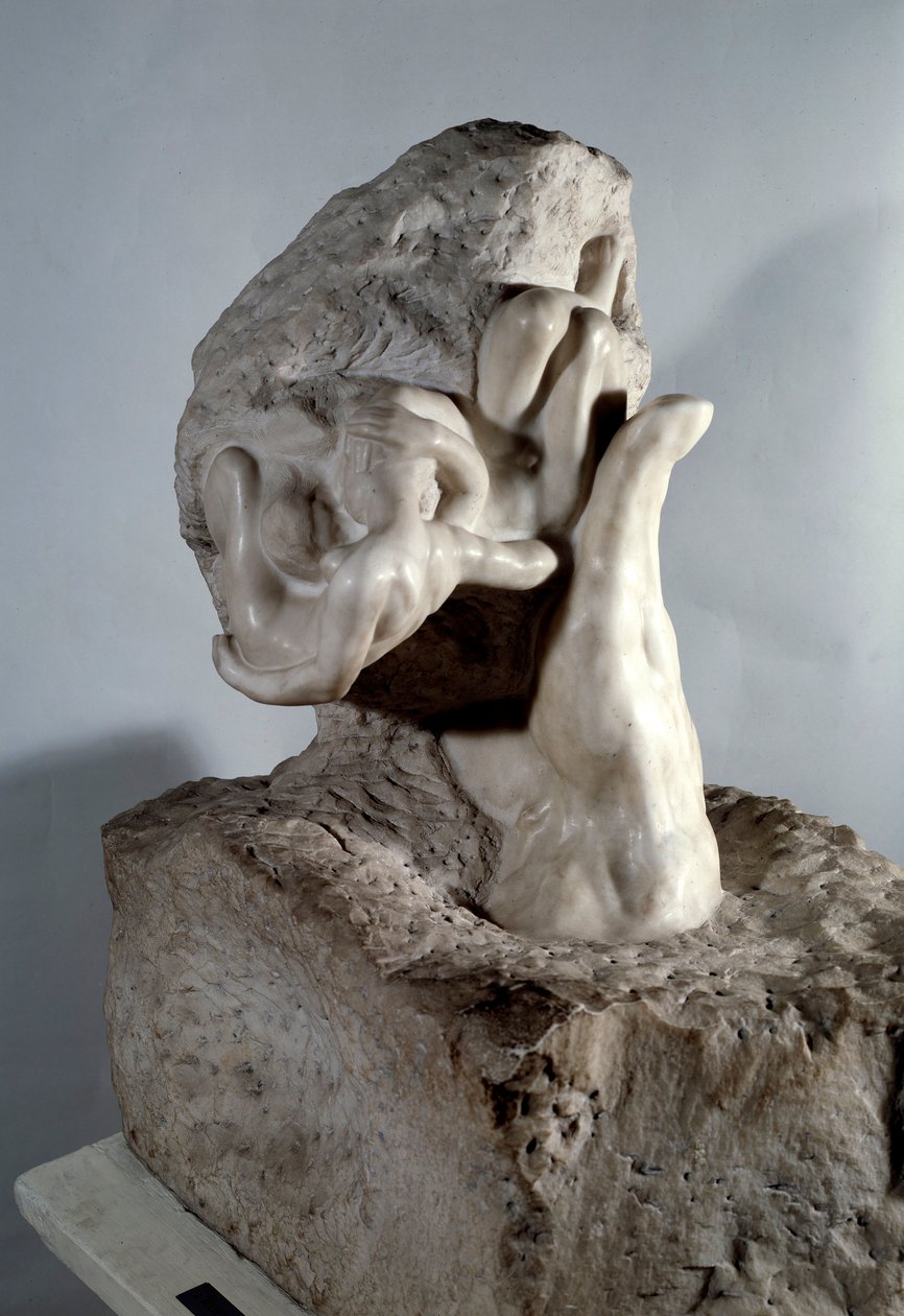 The Hand of God Marmorskulptur af Auguste Rodin (1840-1917) Paris fra det 20. århundrede, Musee Rodin af Auguste Rodin