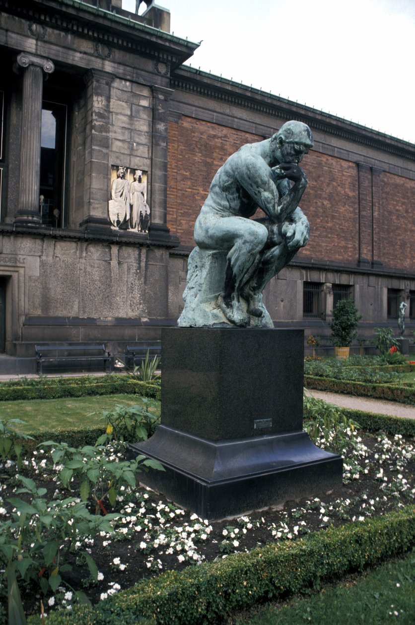 Tænkerstatuen af Rodin, Ny Carlsberg Glyptotek, København, Danmark, Europa af Auguste Rodin