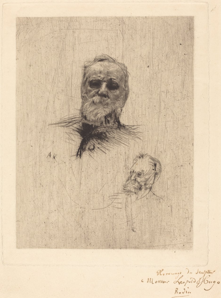 Victor Hugo, DeFace, 1886. af Auguste Rodin