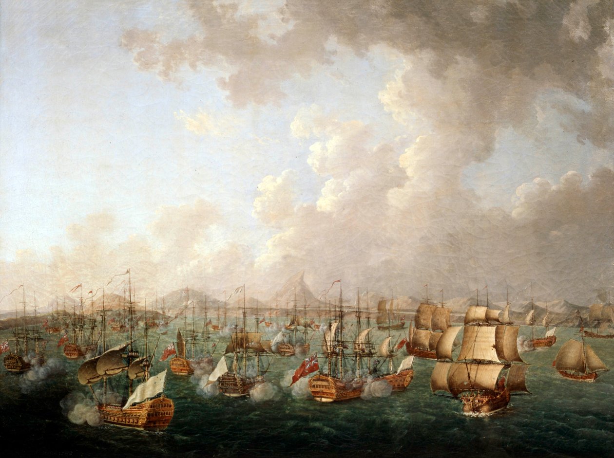 Slaget ved Porto Praya, 16. april 1781, 1786 af Auguste Rossel De Cercy