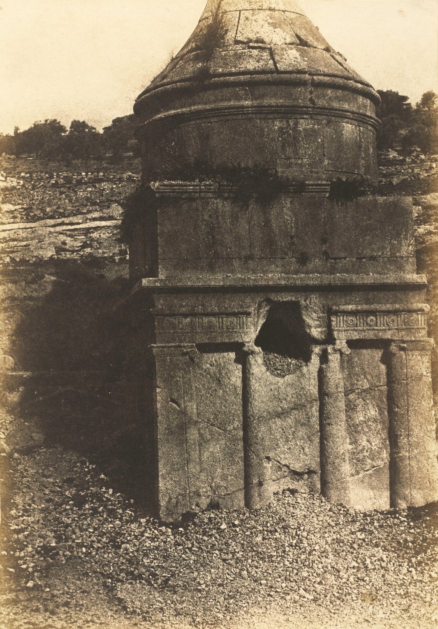 Absaloms grav, Kidron-dalen, Jerusalem,1854 (foto) af Auguste Salzmann
