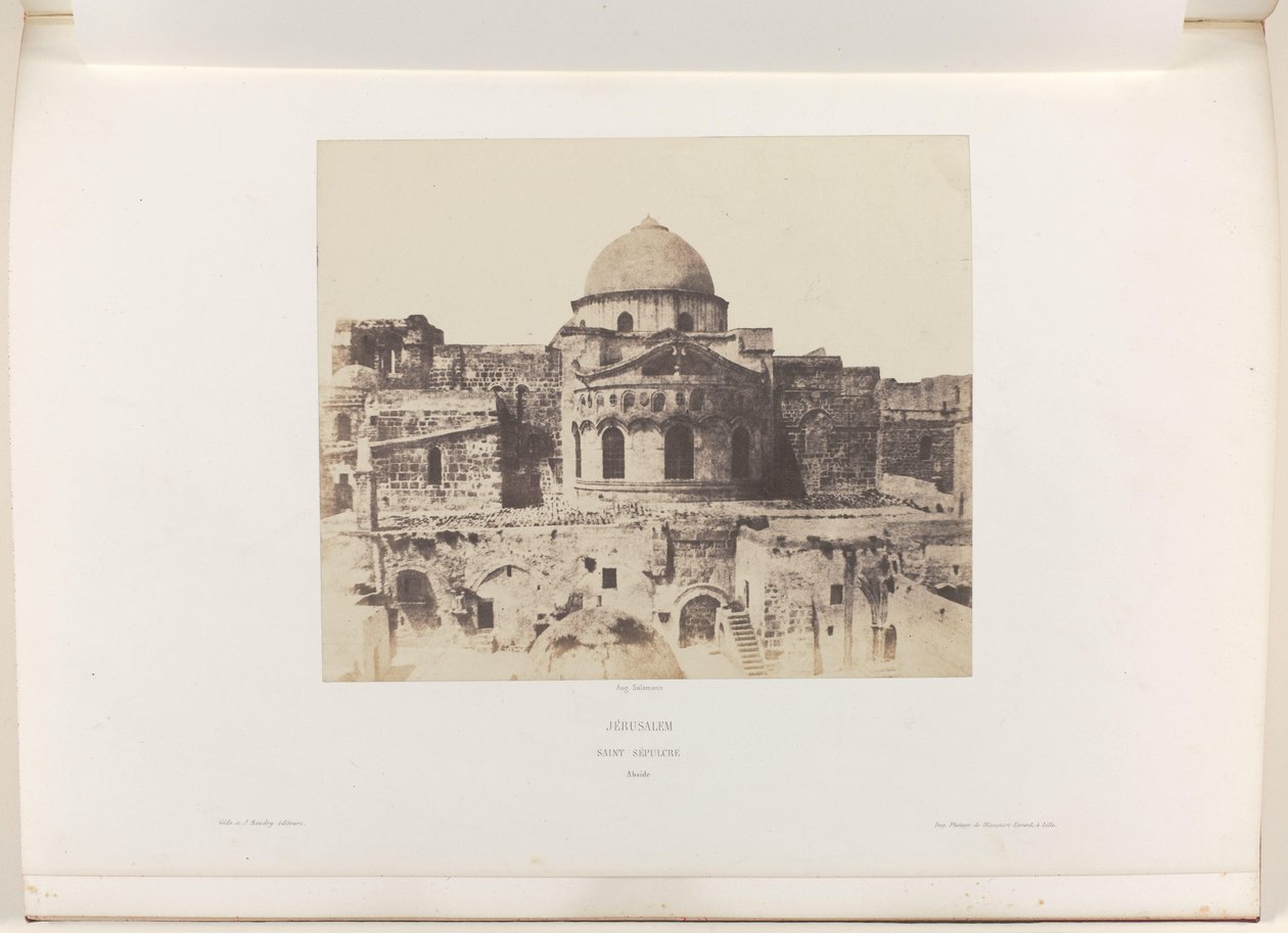 Apsis fra Den Hellige Gravs Kirke i Jerusalem Jerusalem. Den hellige grav. Abside (titel på objekt) af Auguste Salzmann