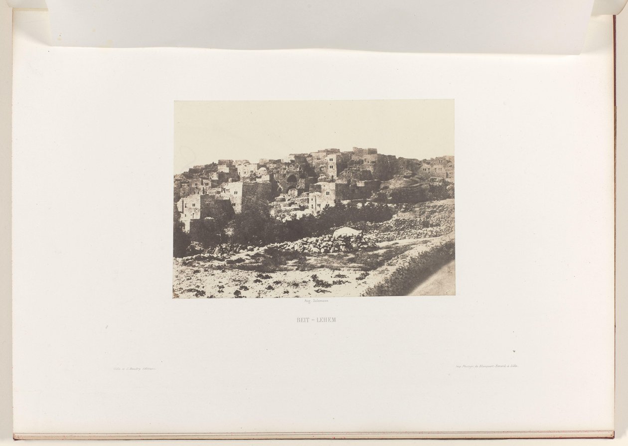 Udsigt over Betlehem Beit Lehem (titel på objekt) af Auguste Salzmann